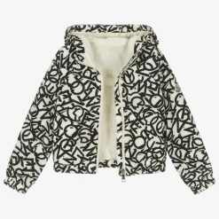 Moncler Enfant Coats & Jackets*Girls Black & Ivory Maisha Jacket