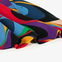 PUCCI Dresses*Girls Black & Purple Onde Print Viscose Dress