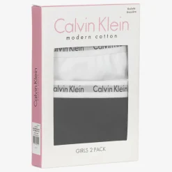 Calvin Klein Underwear*Girls Black & White Cotton Knickers (2 Pack)