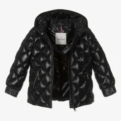 Moncler Enfant Coats & Jackets*Girls Black Belted Down Jacket