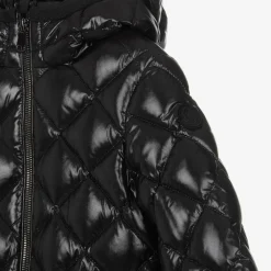 Moncler Enfant Coats & Jackets*Girls Black Belted Down Jacket
