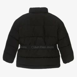 Calvin Klein Coats & Jackets*Girls Black Belted Puffer Jacket