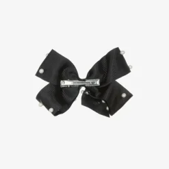 Bowtique London Hair Accessories*Girls Black Bow Hair Clip (11cm)
