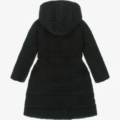 Caramelo Kids Coats & Jackets*Girls Black Bow Puffer Coat