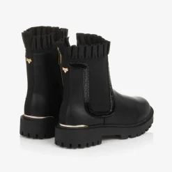 Angels Face Boots|Boots*Girls Chelsea Ruffle Boots Black