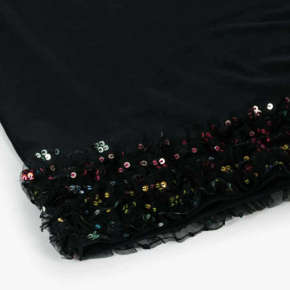 AIGNER Dresses*Girls Black Cotton Handbag Print Dress