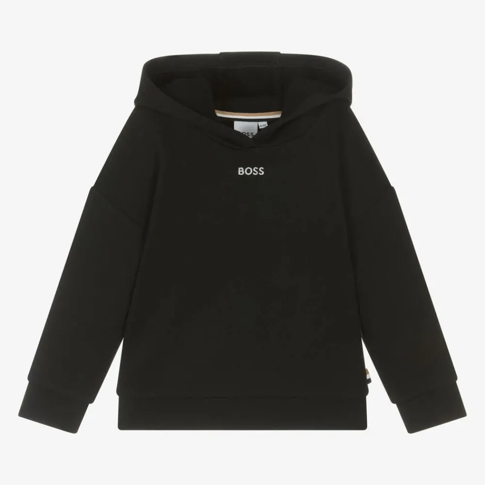 BOSS Tops*Girls Black Cotton Hoodie