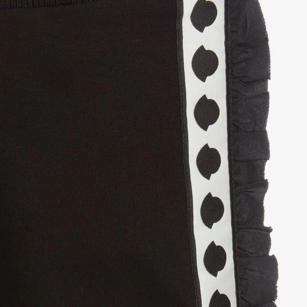 Moncler Enfant Trousers*Girls Black Cotton Joggers