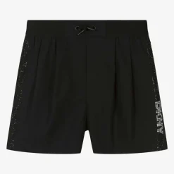DKNY Shorts*Girls Black Cotton Rhinestone Shorts