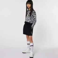 DKNY Shorts*Girls Black Cotton Rhinestone Shorts