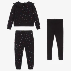Joyday Tracksuits*Girls Black Cotton Tracksuit Set