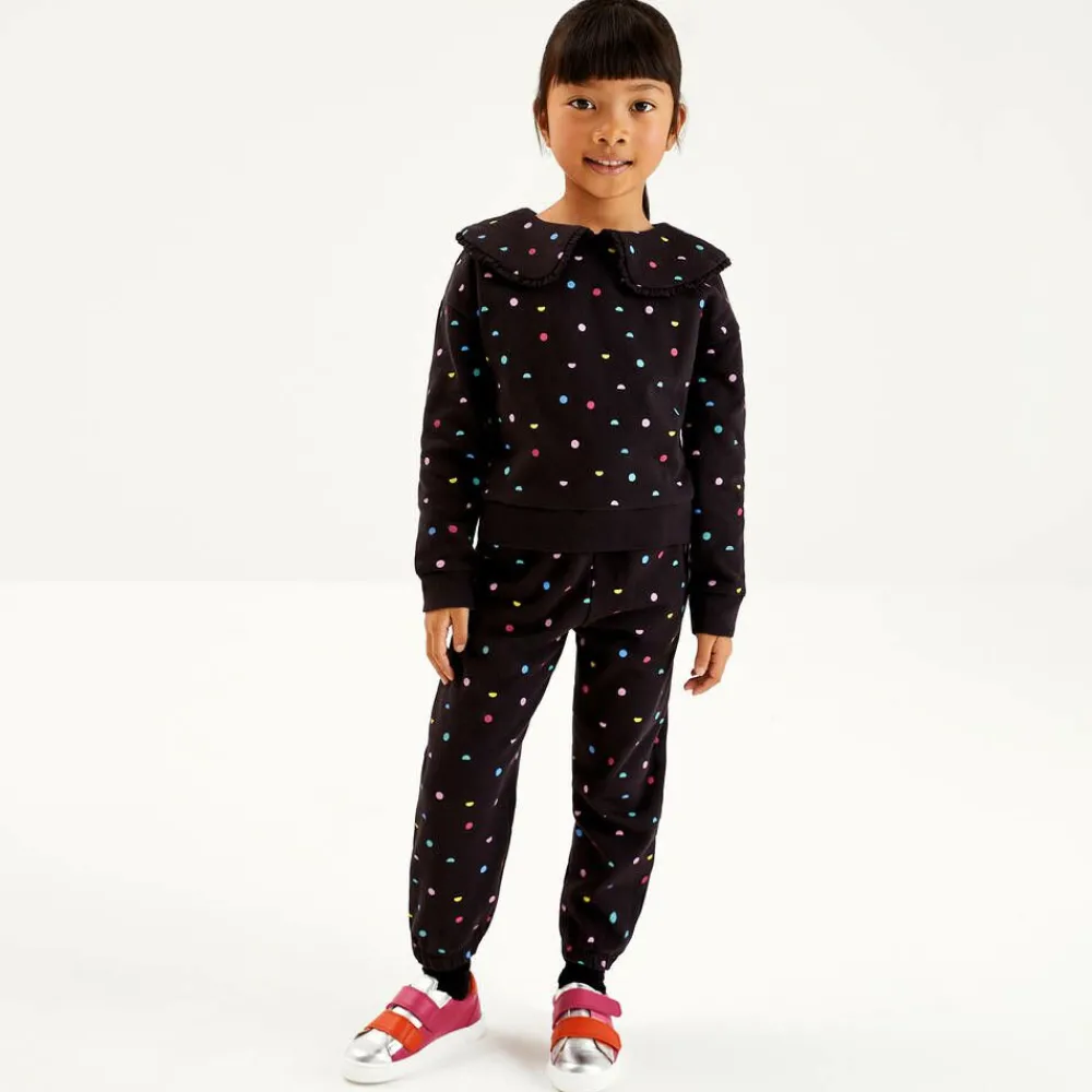 Joyday Tracksuits*Girls Black Cotton Tracksuit