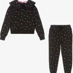 Joyday Tracksuits*Girls Black Cotton Tracksuit