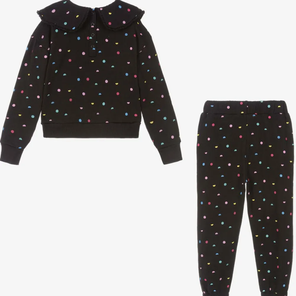 Joyday Tracksuits*Girls Black Cotton Tracksuit