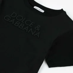 Dolce amp; Gabbana Tops*Girls Black Cotton T-Shirt