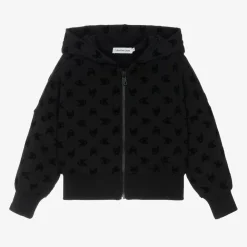 Calvin Klein Tops*Girls Black Cotton Zip-Up Hoodie