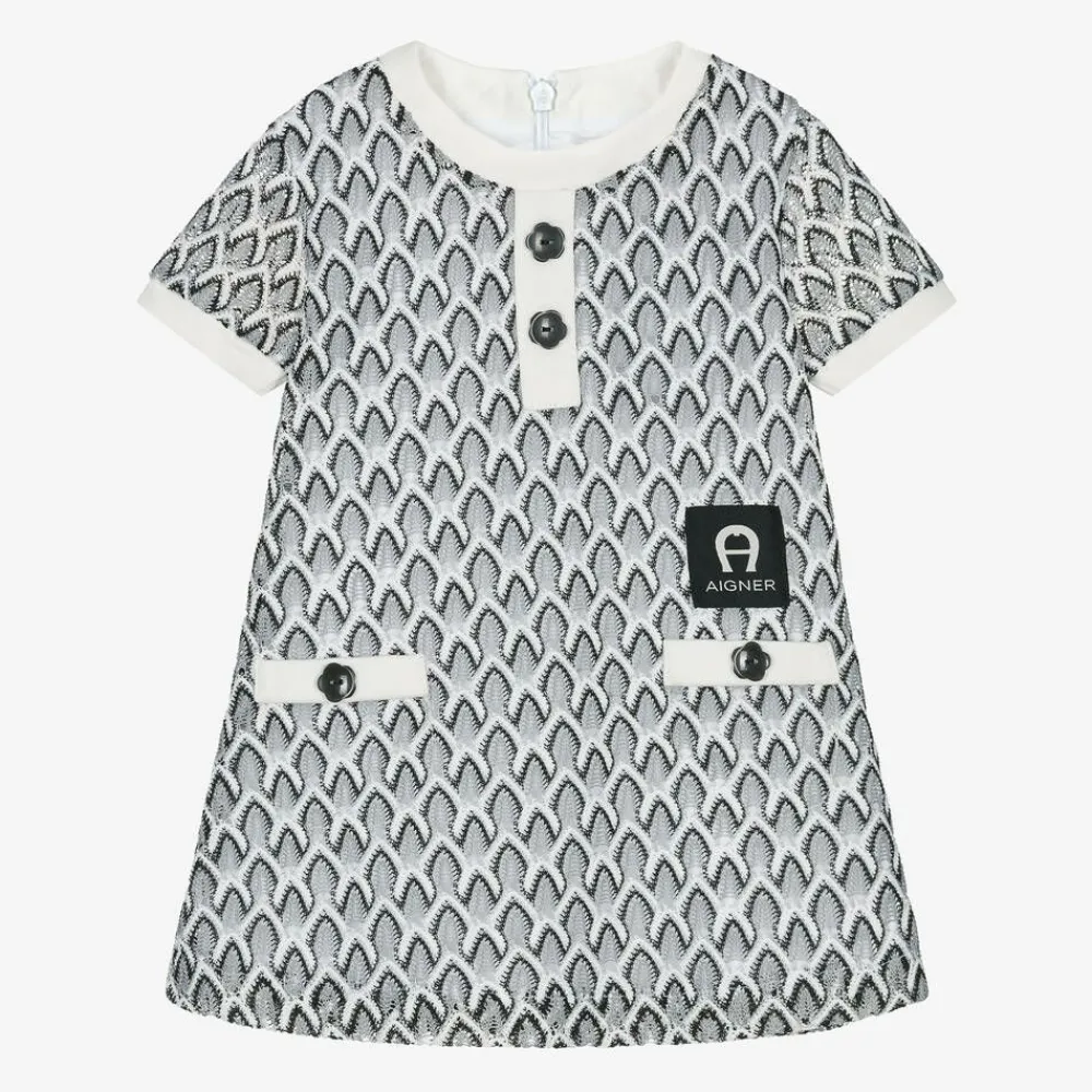 AIGNER Dresses*Girls Black Crochet Lace Dress