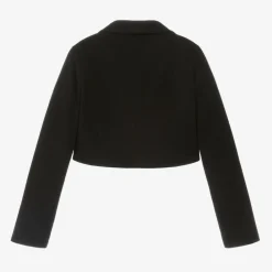 Elsy Coats & Jackets*Girls Black Crêpe Jersey Cropped Blazer