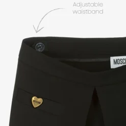 Moschino Kid-Teen Shorts*Girls Black Crêpe Shorts