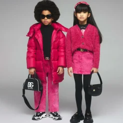 Dolce amp; Gabbana Tops*Girls Black DG Cotton Turtleneck Top