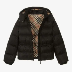 Burberry Coats & Jackets*Girls Black Down Puffer Coat