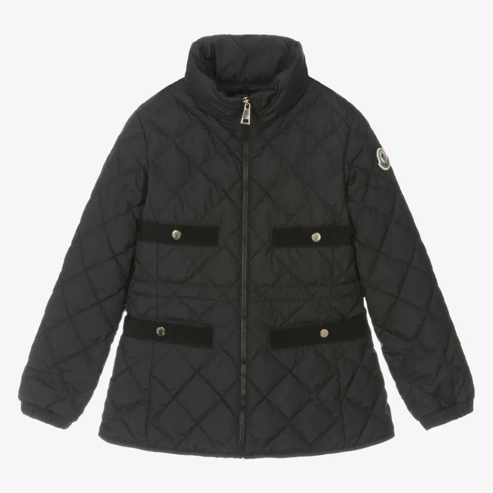 Moncler Enfant Coats & Jackets*Girls Black Down Quilted Philanta Jacket