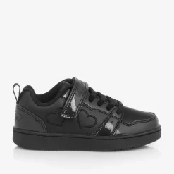 Lelli Kelly School Shoes*Girls Black Faux Leather Heart Trainers