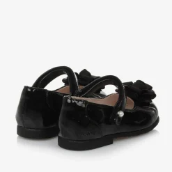 Mayoral Bar Shoes|Bar Shoes*Girls Black Faux Patent Leather Shoes