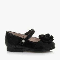 Mayoral Bar Shoes|Bar Shoes*Girls Black Faux Patent Leather Shoes