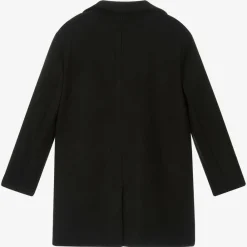 Mayoral Coats & Jackets*Girls Black Felted Coat