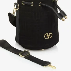 Fun amp; Fun Bags*Girls Black Felted Fabric Bag (27cm)