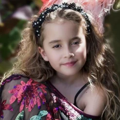 Sienna Likes To Party Hair Accessories*Girls Black Floral Hairband