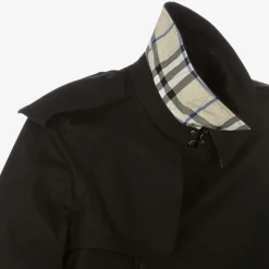 Burberry Coats & Jackets*Girls Black Gabardine Trench Coat