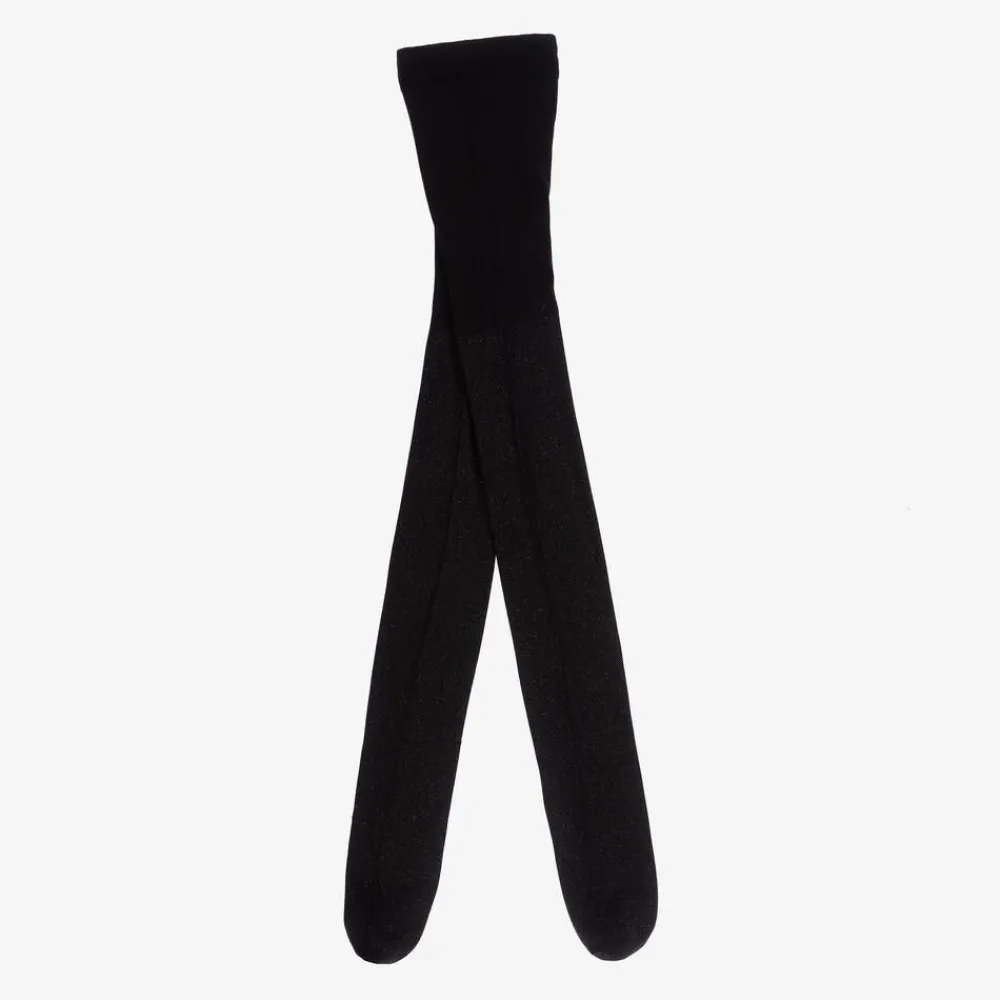Abel amp; Lula Tights*Girls Black Glitter Tights