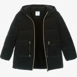 Mayoral Coats & Jackets*Girls Black Hooded Puffer Coat