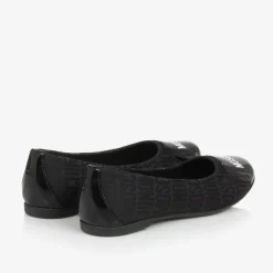 Moschino Pumps & Ballerinas|Pumps & Ballerinas*Girls Black Jacquard Ballerina Shoes
