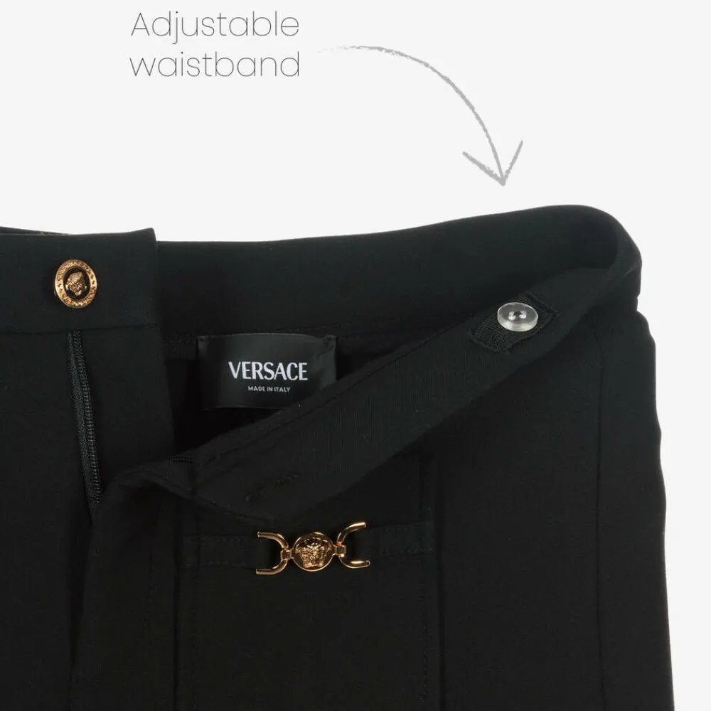 Versace Shorts*Girls Black Jersey Shorts