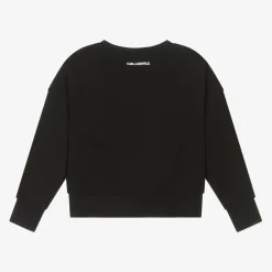 KARL LAGERFELD KIDS Tops*Girls Black Jersey Sweatshirt