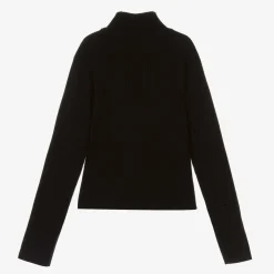 Fun amp; Fun Tops*Girls Black Knitted Roll Neck Jumper