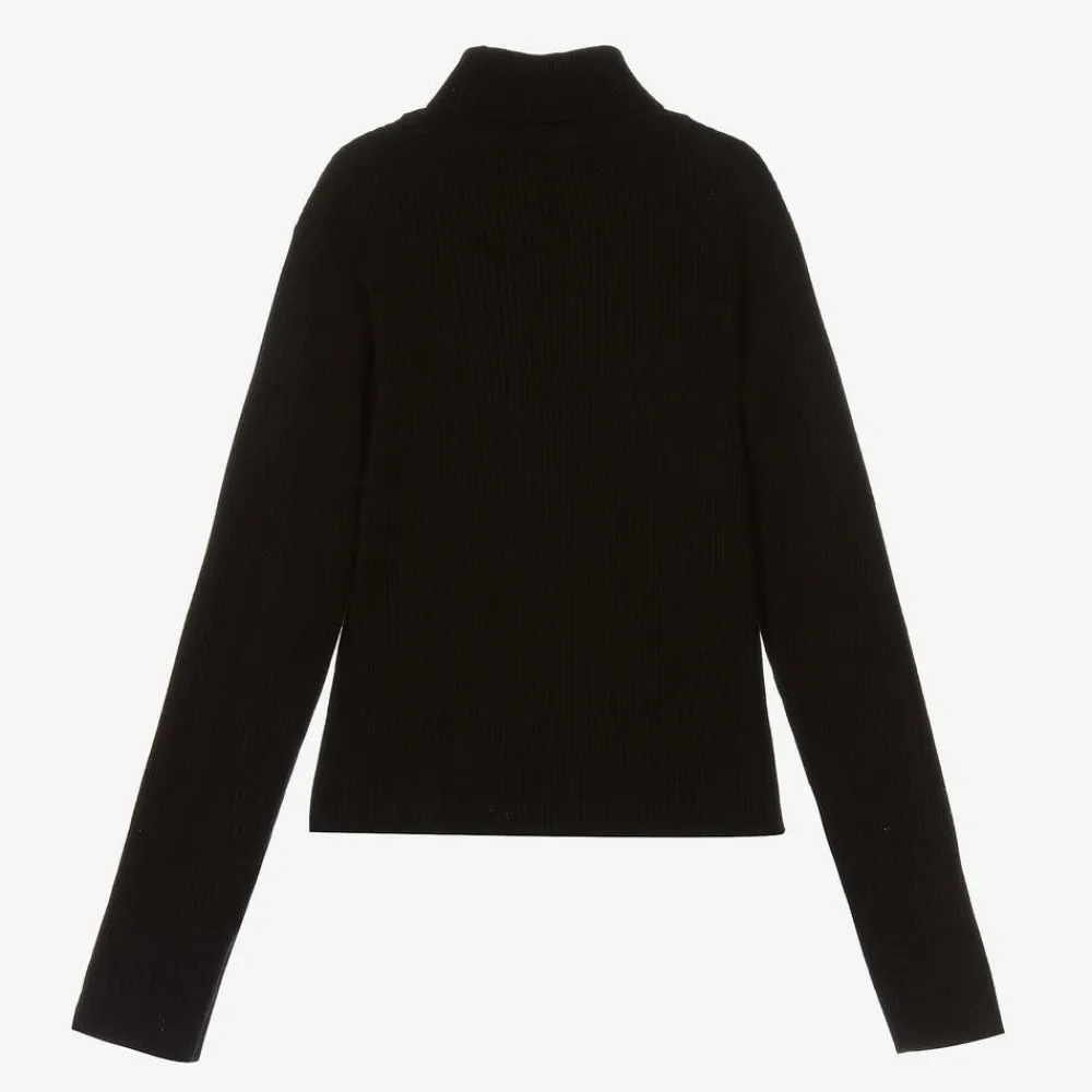 Fun amp; Fun Tops*Girls Black Knitted Roll Neck Jumper
