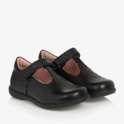 Geox Traditional Shoes|School Shoes*Girls Black Leather Bar Shoes