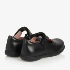 Geox Traditional Shoes|School Shoes*Girls Black Leather Bar Shoes