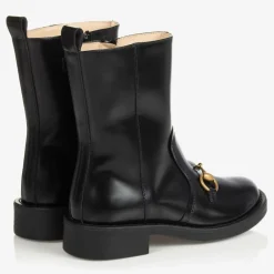 Gucci Boots*Girls Black Leather Boots