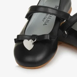 Monnalisa Pumps & Ballerinas|Pumps & Ballerinas*Girls Black Leather Bow Shoes