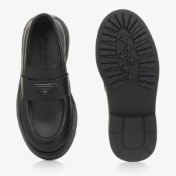 Emporio Armani Loafers & Moccasins|Loafers & Moccasins*Girls Black Leather Loafers