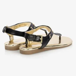 Michael Kors Kids Sandals*Girls Black Logo Sandals