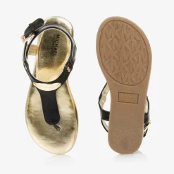 Michael Kors Kids Sandals*Girls Black Logo Sandals
