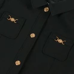 Versace Coats & Jackets*Girls Black Medusa Jacket