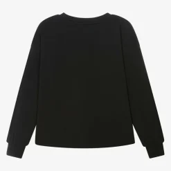 Molo Tops*Girls Black Organic Cotton Horse Top