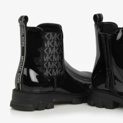 Michael Kors Kids Boots|Boots*Girls Black Patent Chelsea Boots